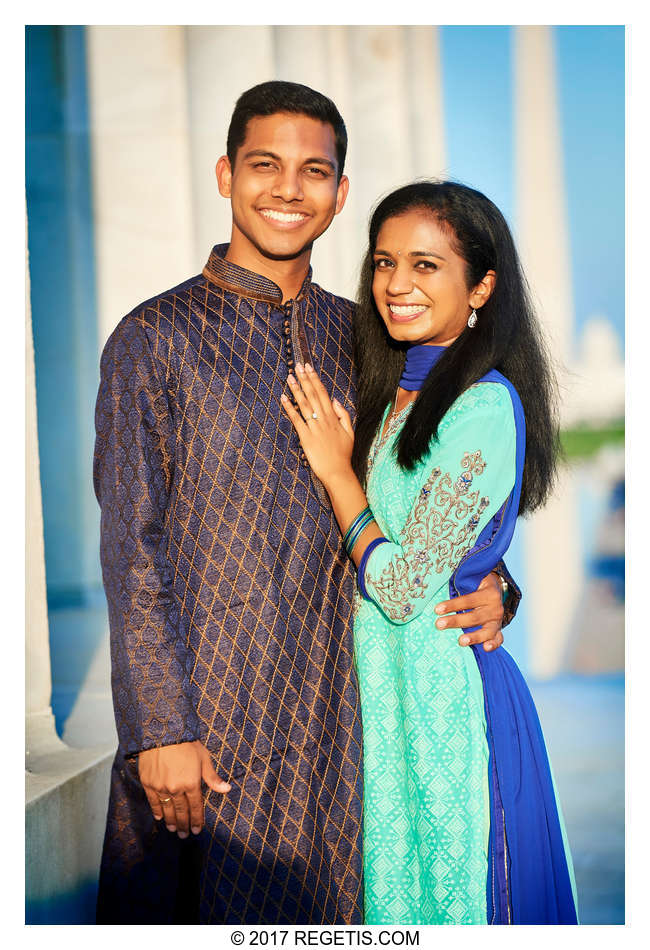  Lakshmi and Karthik's Engagement Session | Lincoln Memorial | Washington DC Wedding Photographers