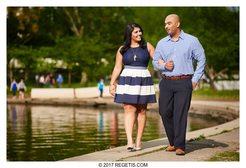  Launika and Prashant  Engagement Photos by Jefferson Memorial and Tidal Basin by  Washington DC Photographers