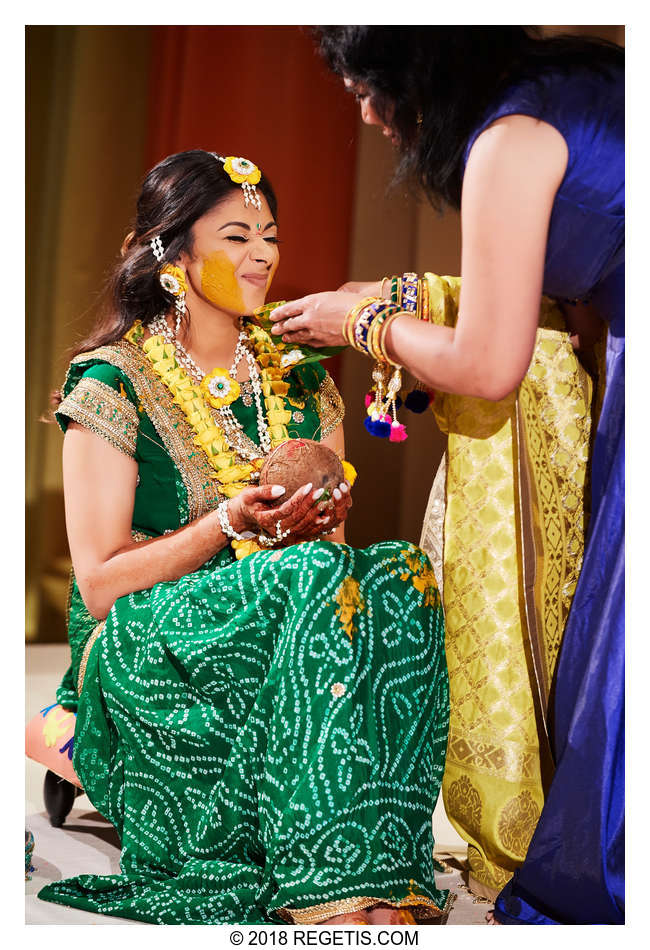  Trishna's Haldi/Pithi Ceremony | South Asian Wedding Pre-functions | Baltimore Renaissance Hotel | Maryland Wedding Photographers