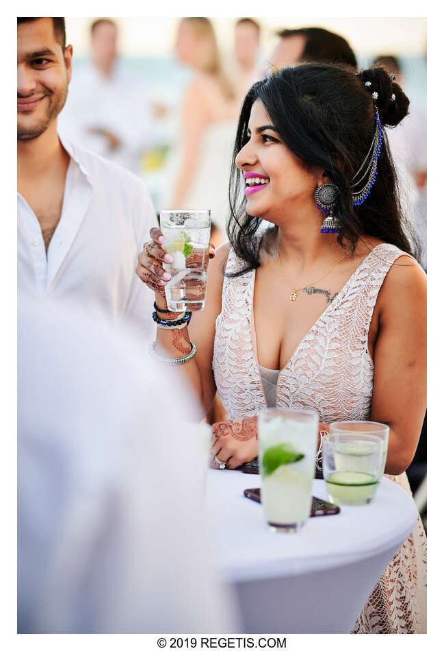  Anuj and Shruthi’s White Dress Pre-Wedding Welcome Party | Cancun, Mexico |  Destination Wedding Photographers.