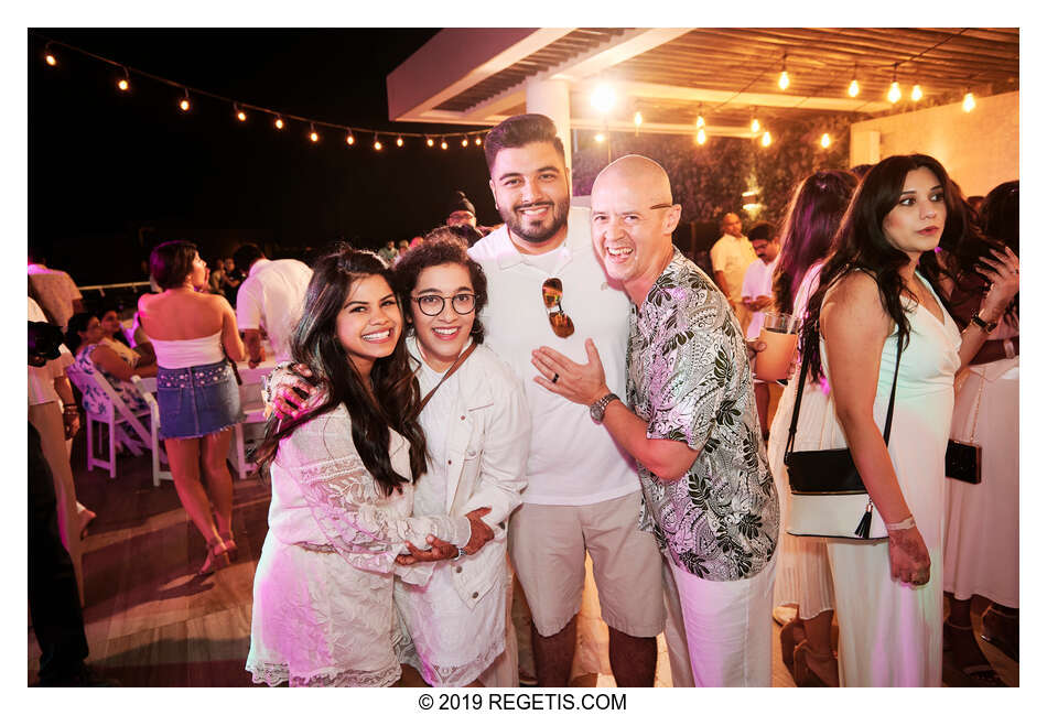  Anuj and Shruthi’s White Dress Pre-Wedding Welcome Party | Cancun, Mexico |  Destination Wedding Photographers.