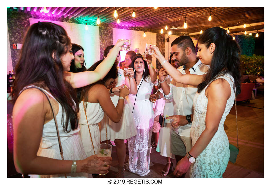  Anuj and Shruthi’s White Dress Pre-Wedding Welcome Party | Cancun, Mexico |  Destination Wedding Photographers.