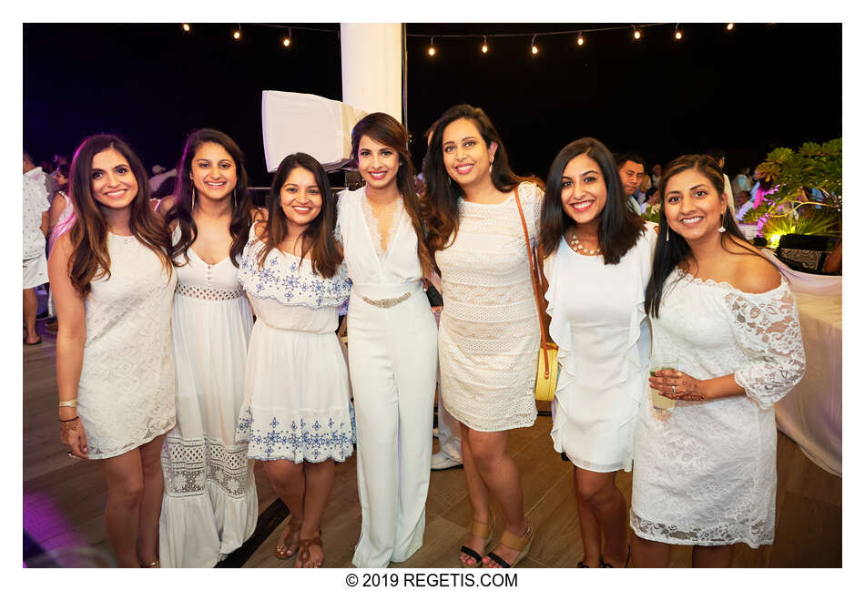  Anuj and Shruthi’s White Dress Pre-Wedding Welcome Party | Cancun, Mexico |  Destination Wedding Photographers.