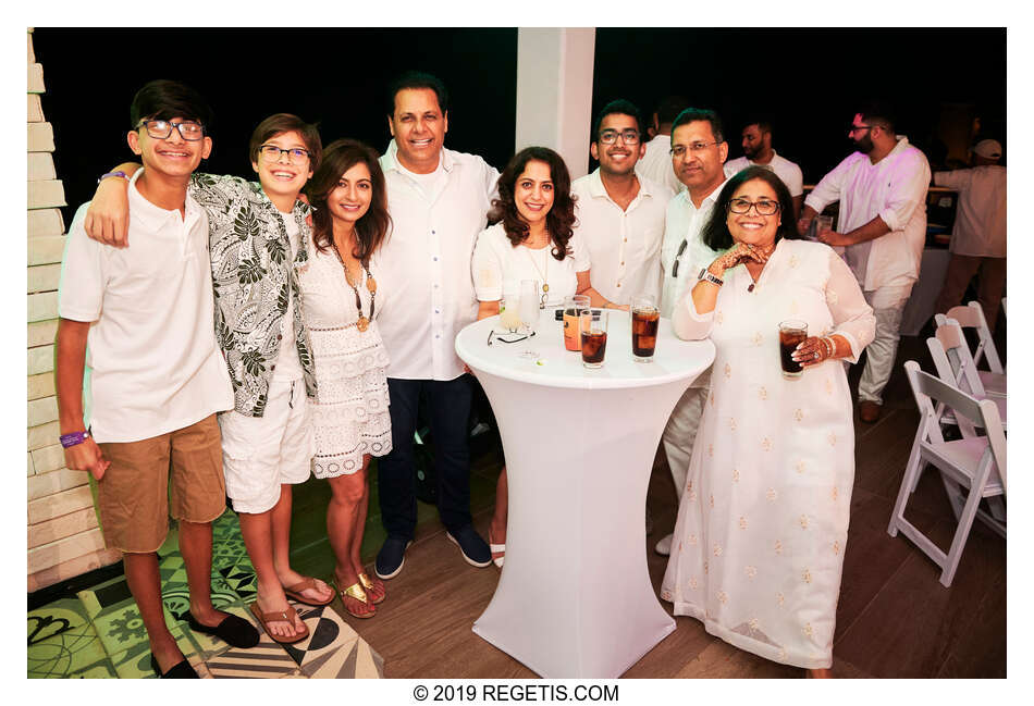  Anuj and Shruthi’s White Dress Pre-Wedding Welcome Party | Cancun, Mexico |  Destination Wedding Photographers.