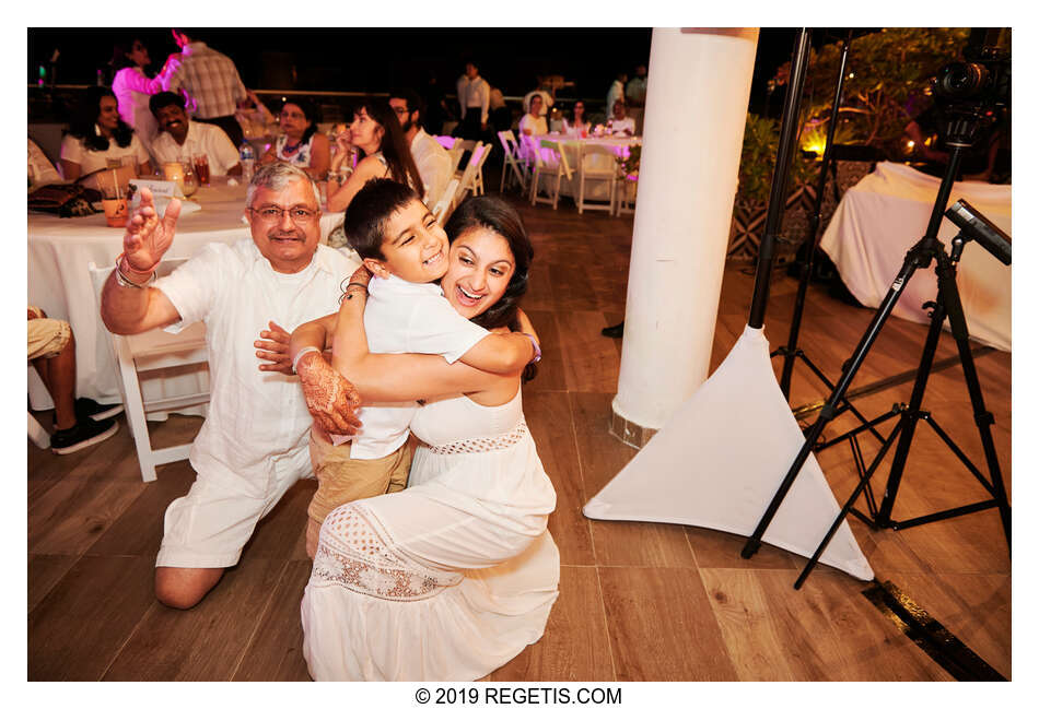  Anuj and Shruthi’s White Dress Pre-Wedding Welcome Party | Cancun, Mexico |  Destination Wedding Photographers.