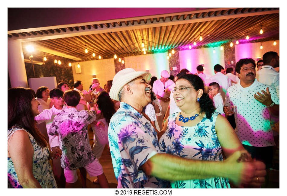  Anuj and Shruthi’s White Dress Pre-Wedding Welcome Party | Cancun, Mexico |  Destination Wedding Photographers.