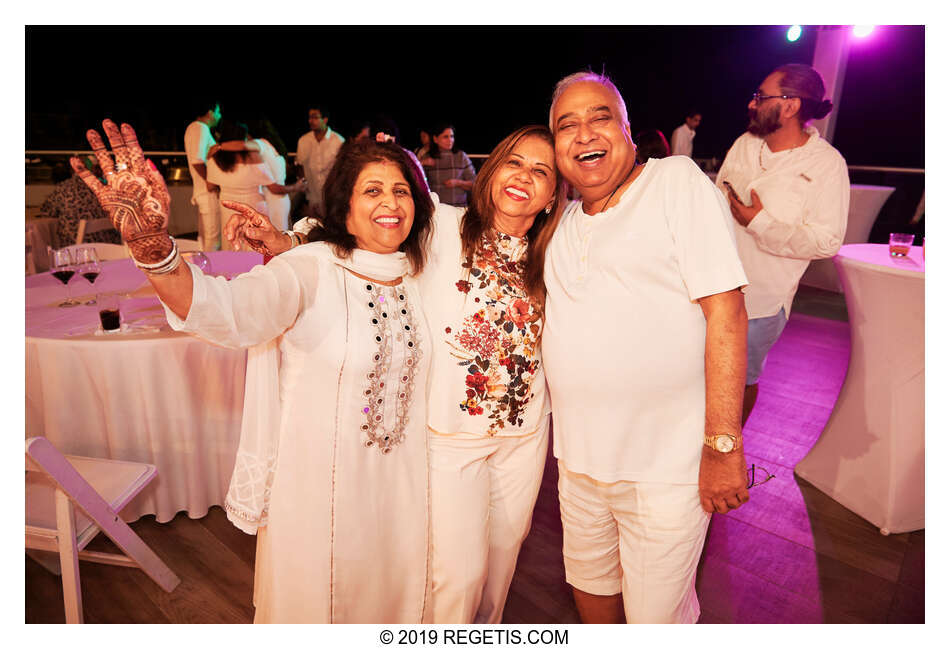  Anuj and Shruthi’s White Dress Pre-Wedding Welcome Party | Cancun, Mexico |  Destination Wedding Photographers.