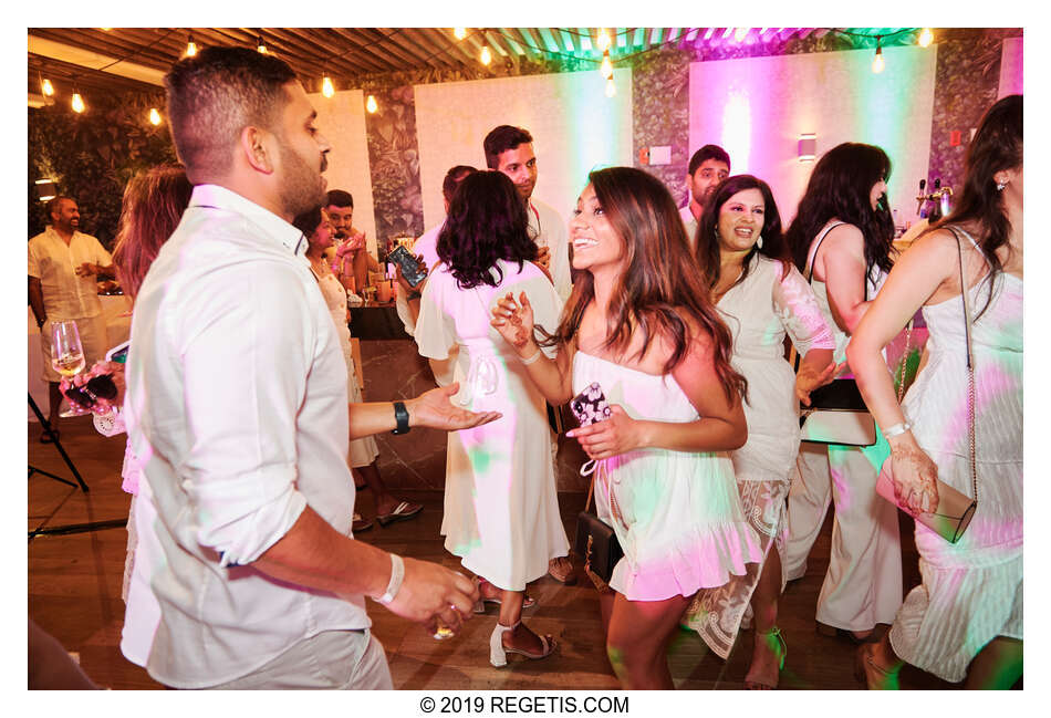  Anuj and Shruthi’s White Dress Pre-Wedding Welcome Party | Cancun, Mexico |  Destination Wedding Photographers.