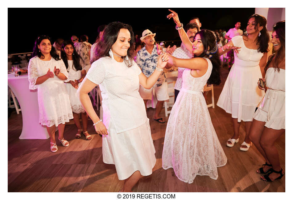  Anuj and Shruthi’s White Dress Pre-Wedding Welcome Party | Cancun, Mexico |  Destination Wedding Photographers.