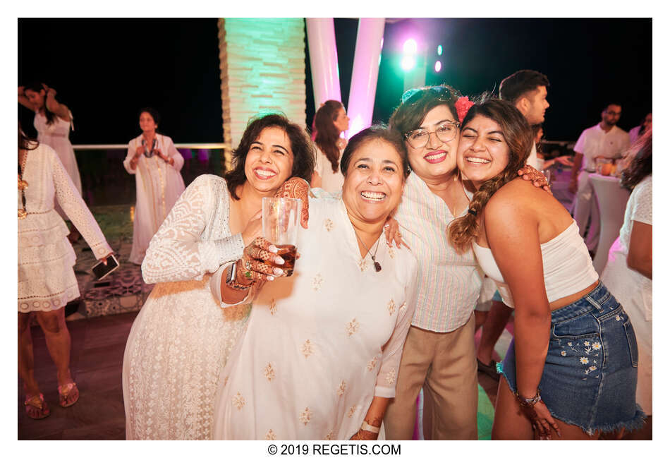  Anuj and Shruthi’s White Dress Pre-Wedding Welcome Party | Cancun, Mexico |  Destination Wedding Photographers.