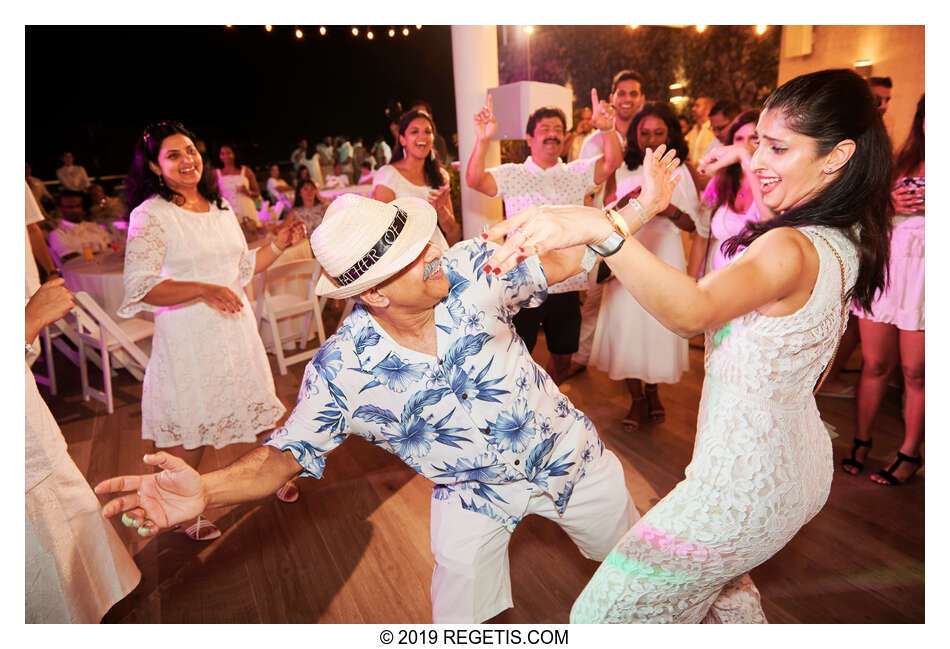  Anuj and Shruthi’s White Dress Pre-Wedding Welcome Party | Cancun, Mexico |  Destination Wedding Photographers.