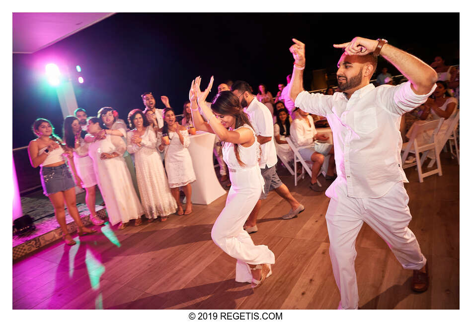  Anuj and Shruthi’s White Dress Pre-Wedding Welcome Party | Cancun, Mexico |  Destination Wedding Photographers.