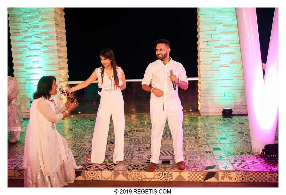  Anuj and Shruthi’s White Dress Pre-Wedding Welcome Party | Cancun, Mexico |  Destination Wedding Photographers.