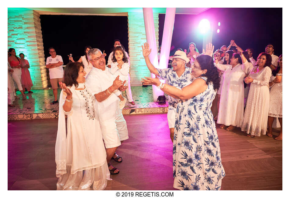  Anuj and Shruthi’s White Dress Pre-Wedding Welcome Party | Cancun, Mexico |  Destination Wedding Photographers.