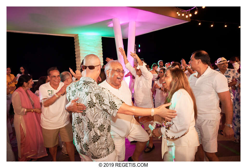  Anuj and Shruthi’s White Dress Pre-Wedding Welcome Party | Cancun, Mexico |  Destination Wedding Photographers.