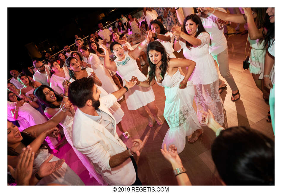  Anuj and Shruthi’s White Dress Pre-Wedding Welcome Party | Cancun, Mexico |  Destination Wedding Photographers.