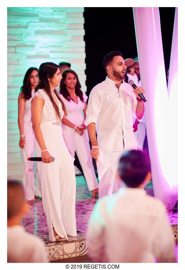  Anuj and Shruthi’s White Dress Pre-Wedding Welcome Party | Cancun, Mexico |  Destination Wedding Photographers.