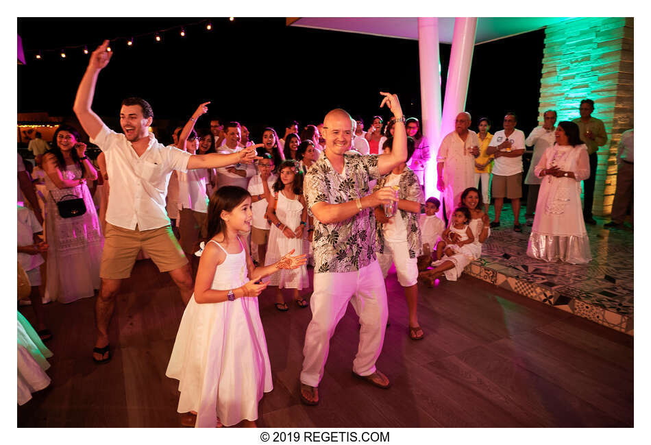  Anuj and Shruthi’s White Dress Pre-Wedding Welcome Party | Cancun, Mexico |  Destination Wedding Photographers.