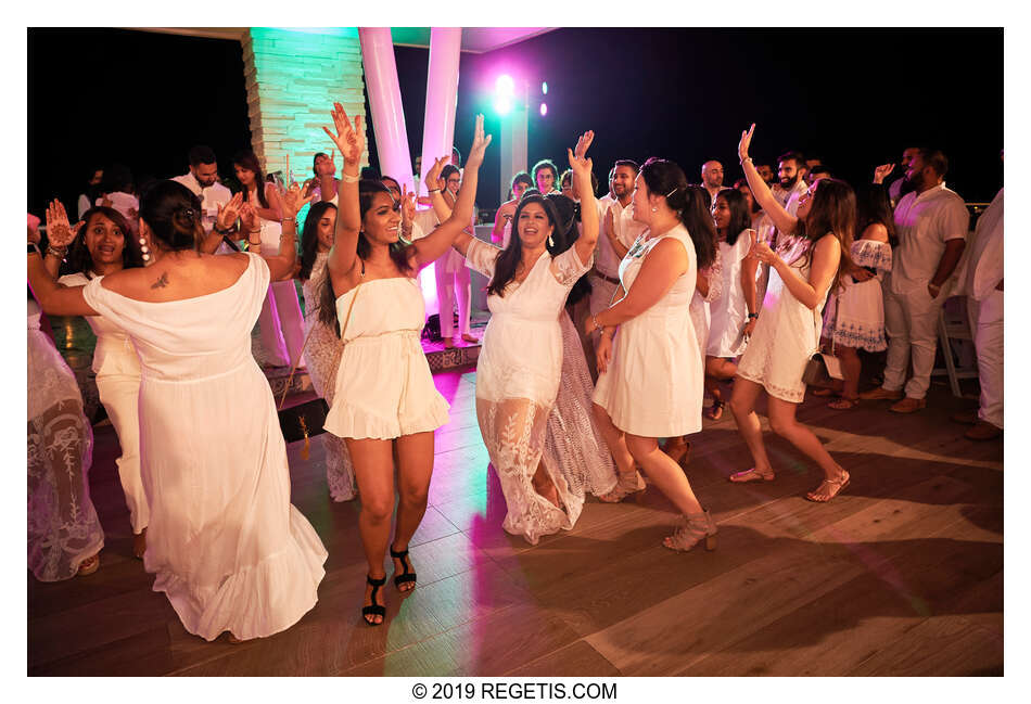  Anuj and Shruthi’s White Dress Pre-Wedding Welcome Party | Cancun, Mexico |  Destination Wedding Photographers.