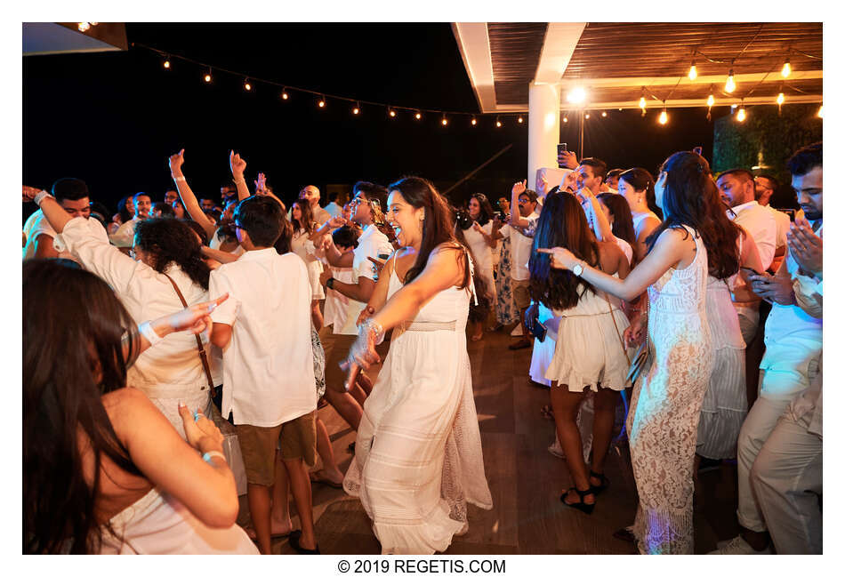  Anuj and Shruthi’s White Dress Pre-Wedding Welcome Party | Cancun, Mexico |  Destination Wedding Photographers.