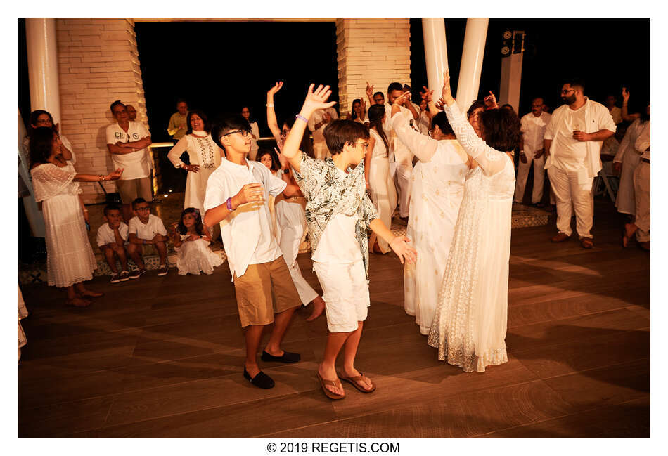  Anuj and Shruthi’s White Dress Pre-Wedding Welcome Party | Cancun, Mexico |  Destination Wedding Photographers.