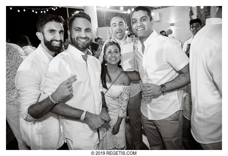  Anuj and Shruthi’s White Dress Pre-Wedding Welcome Party | Cancun, Mexico |  Destination Wedding Photographers.