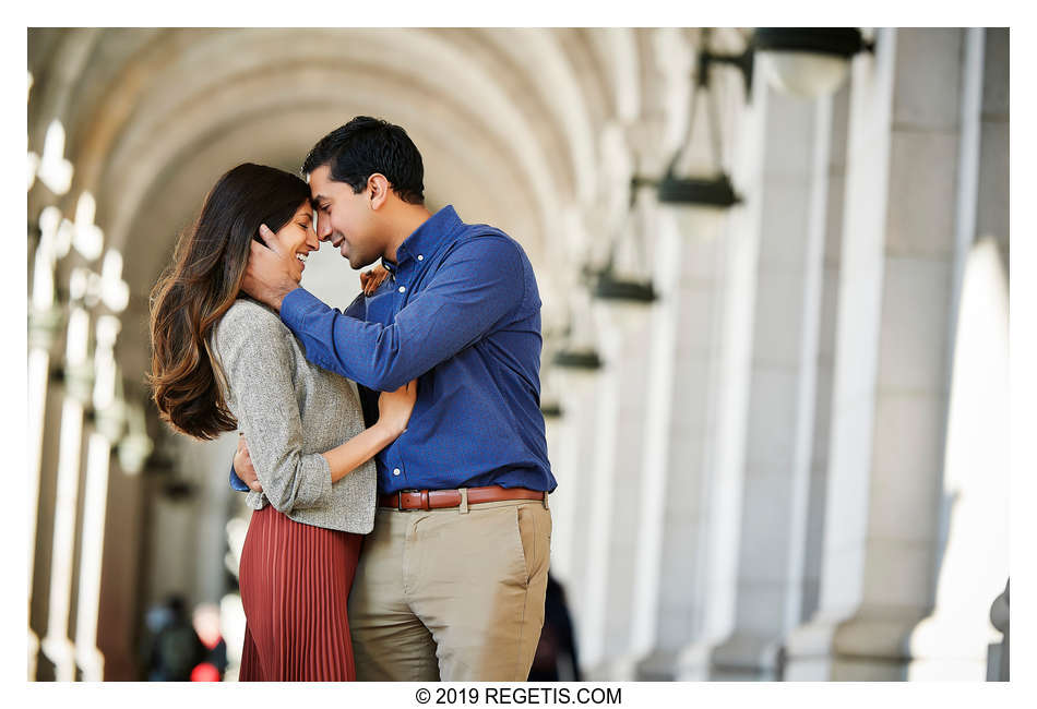 Nisha and Varun Engagement Photos | Union Station, Washington DC | Engagement Photographers