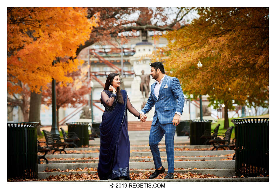  Shannon and Raees Fall Engagement Session | Downtown Richmond, Virginia