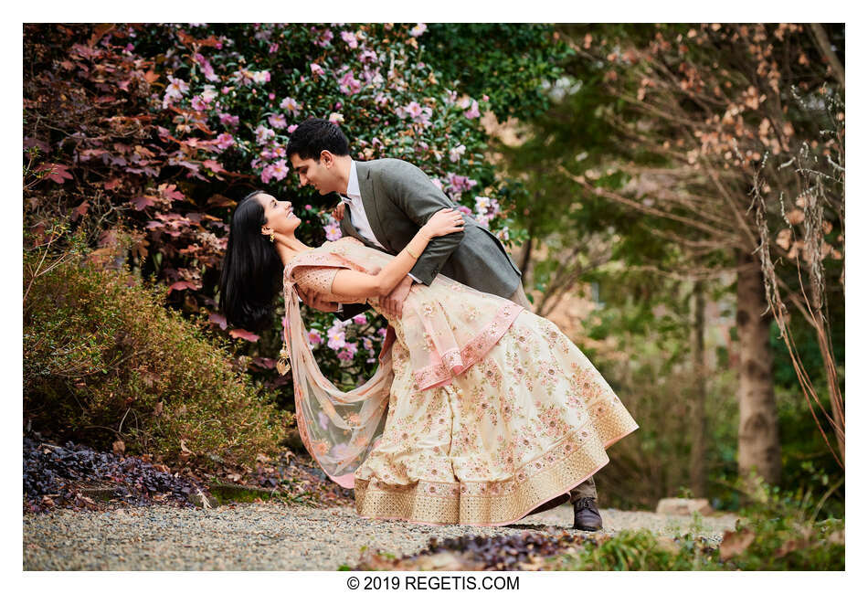  Sukhi and Jaskaran’s Engagement Session Photos at the Botanical Gardens in Charlotte, North Carolina