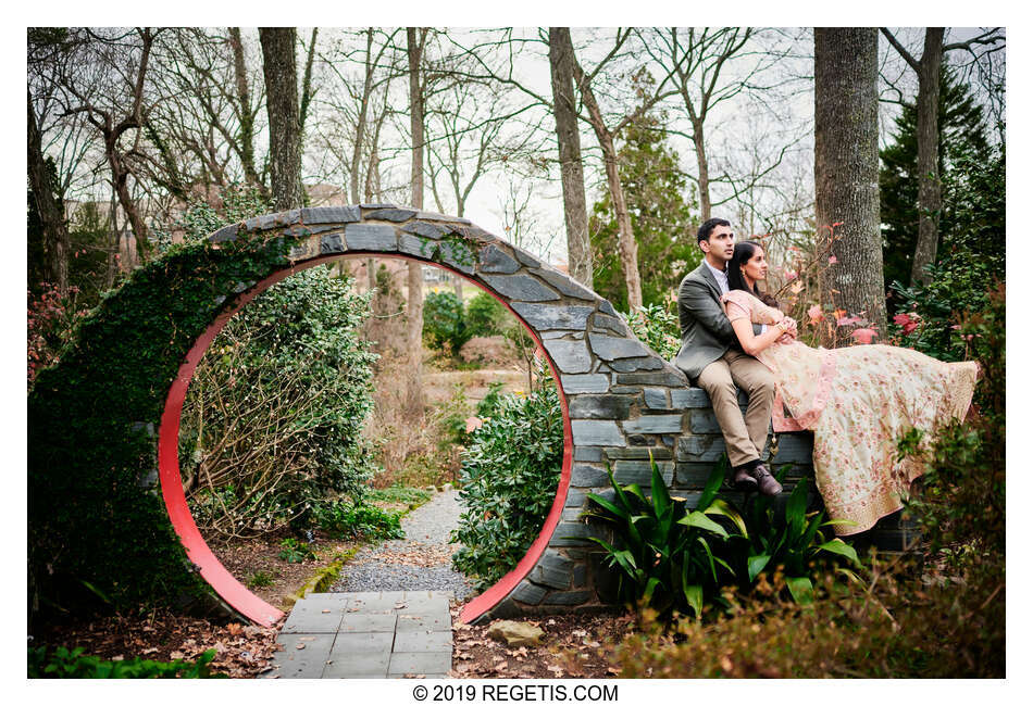  Sukhi and Jaskaran’s Engagement Session Photos at the Botanical Gardens in Charlotte, North Carolina