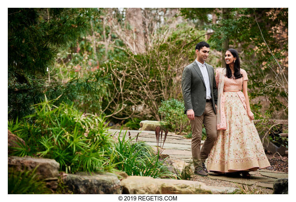  Sukhi and Jaskaran’s Engagement Session Photos at the Botanical Gardens in Charlotte, North Carolina