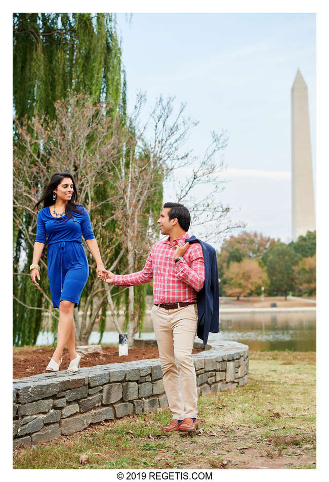  Vinay and Anjali Engagement Photos | Washington Monument | Lincoln Memorial | Washington DC Engagement Photographers