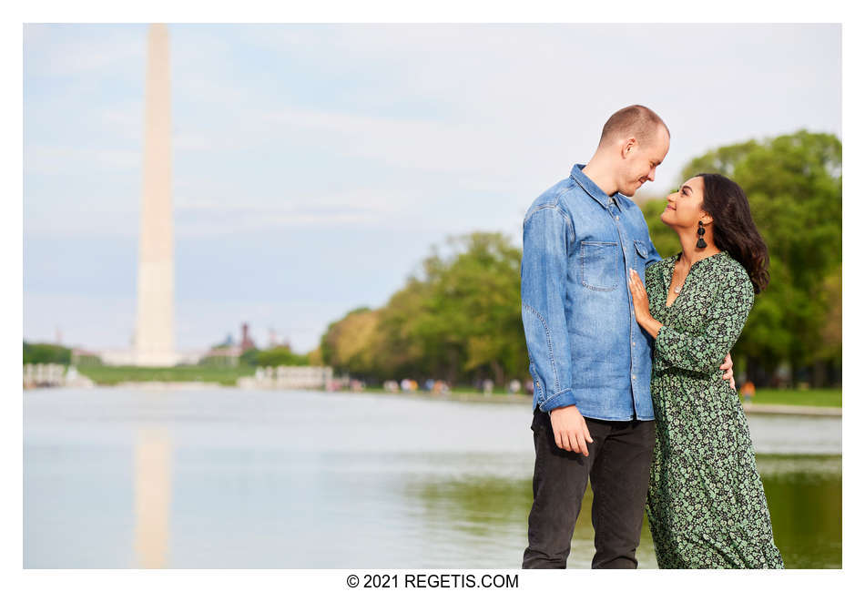  Nabeela and Phil - Engagement Session @Washington DC Lincoln Memorial and Washington Monument