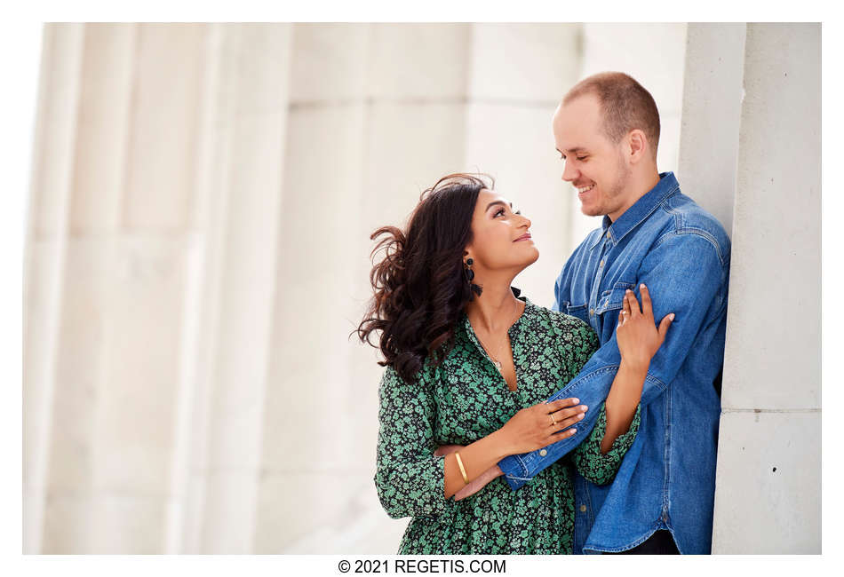  Nabeela and Phil - Engagement Session @Washington DC Lincoln Memorial and Washington Monument