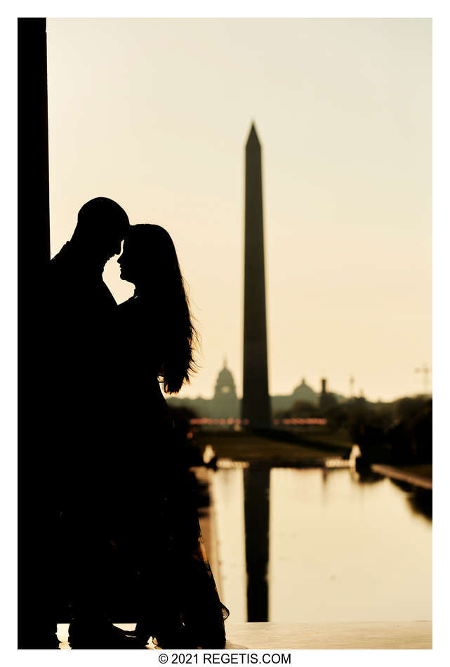  Nick and Raksha - Engagement Session @Washington DC Lincoln Memorial and Washington Monument