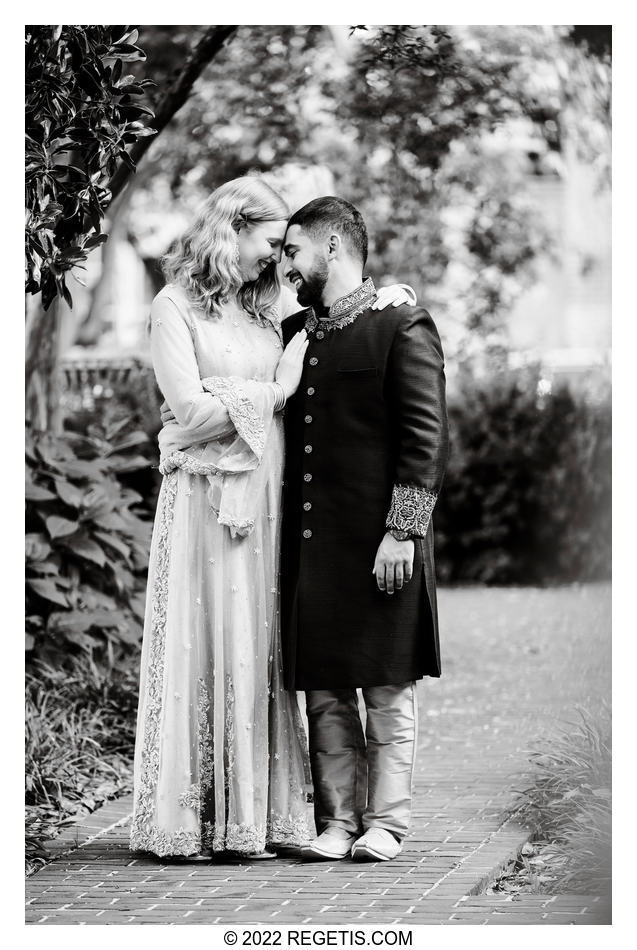 Katie and Abdus having a moment before their Engagement Session in Alexandria by The Regeti’s