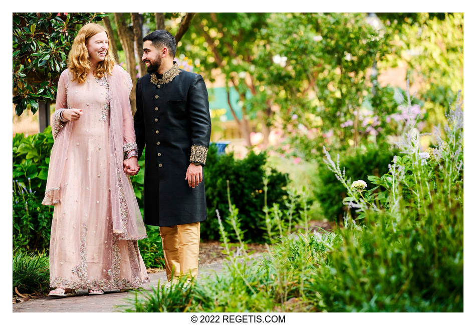 Katie and Abdus taking a walk before their Engagement Session in Alexandria by The Regeti’s