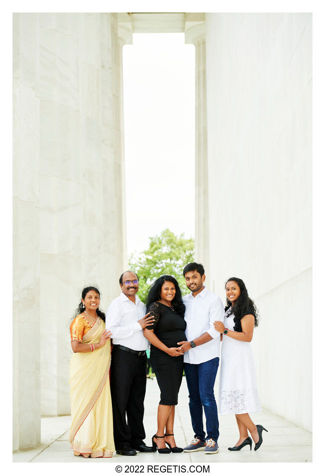 Family Portrait by Lincoln Memorial