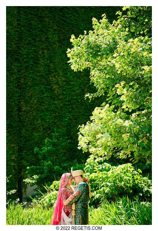 Arin and Anchal having a moment at Salamander Resort before their Indian Wedding