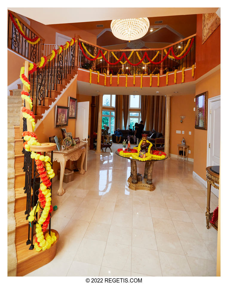 Home decorated for sangeet celebrations