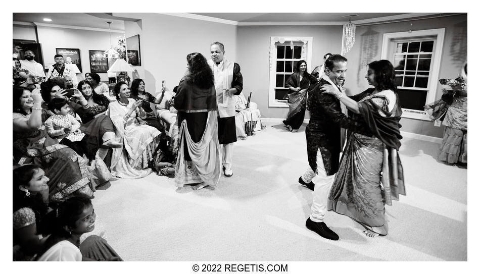 Family dancing during the sangeet celebrations