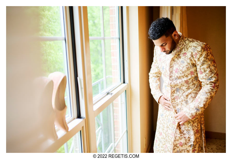 Groom getting ready for his Hindu Ceremony