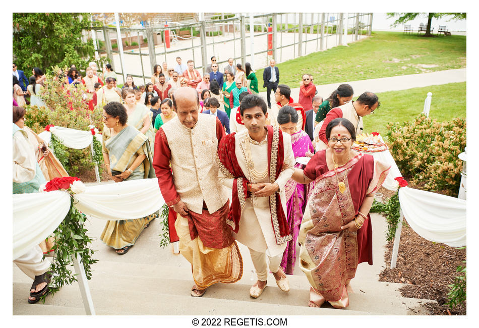 Groom’s wedding procession before the Hindu Bengali Ceremony at the Hyatt Regency, Chesapeake Bay, Cambridge Maryland