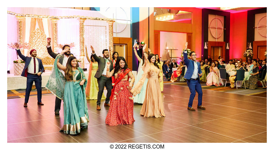 Bridal Party  dancing at the Bengali Wedding Reception