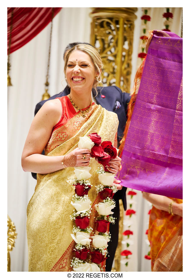 American bride in a Hindu Wedding