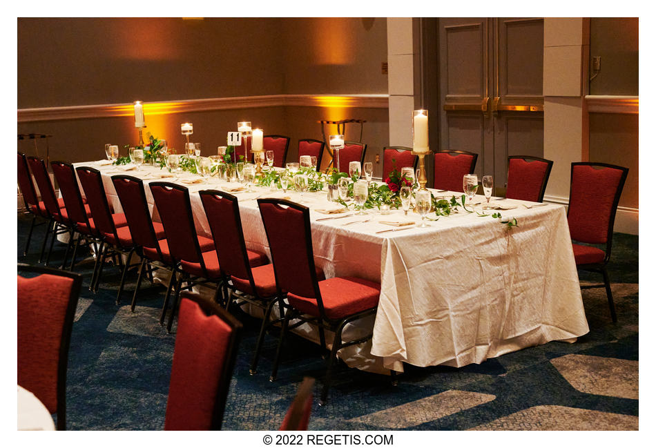 Table arrangement at an Indian Wedding reception
