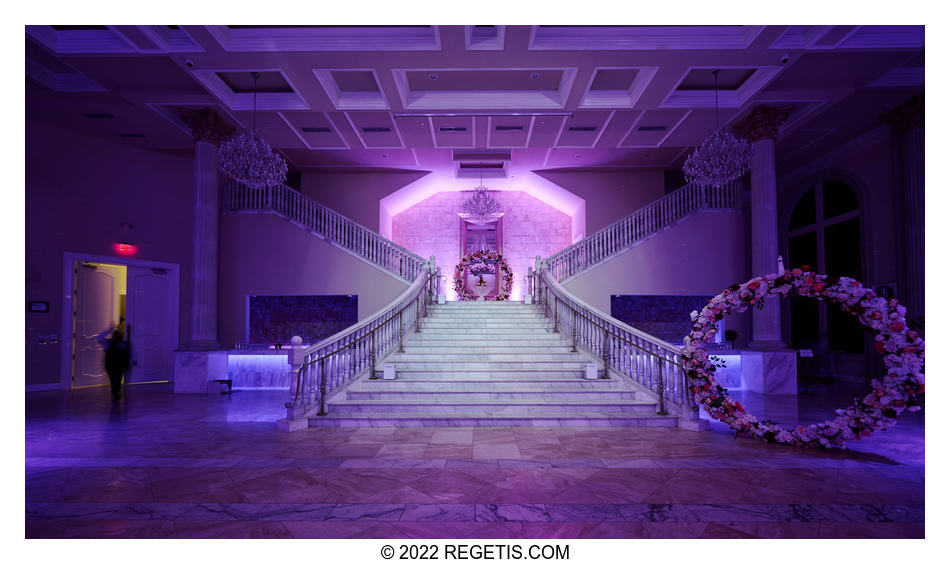 The famous stairs at The Bellevue Conference & Event Center Ballroom Setup