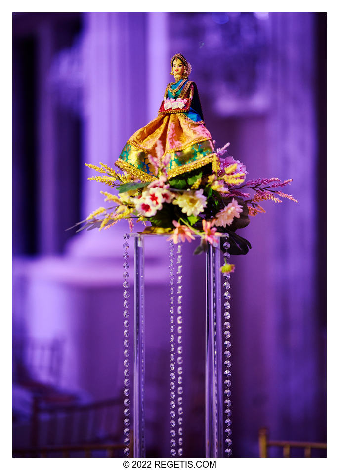 Centerpieces on the table setups at The Bellevue Conference & Event Center Ballroom Setup