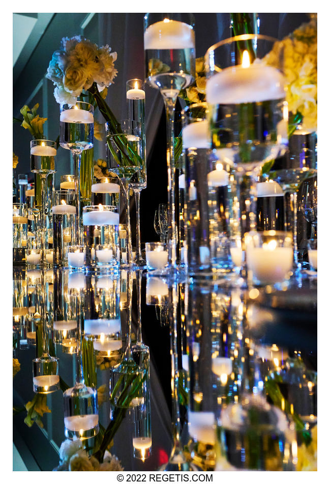 Stunning candle decor for the sweet heart table at the Jewish Wedding Reception