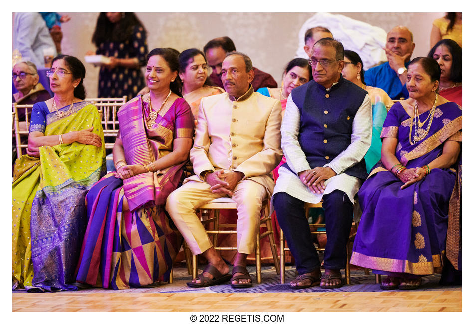 Parents enjoying the performance at an Indian Sangeet celebrations